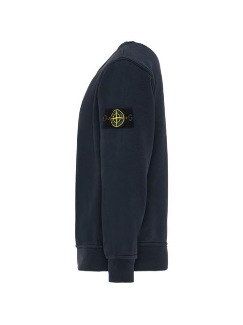 Felpa bambino Stone Island navy con logo badge STONE ISLAND KIDS | 6100005S0040V0020